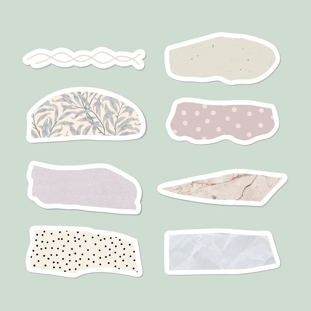 Pastel pattern and texture banner set illustration