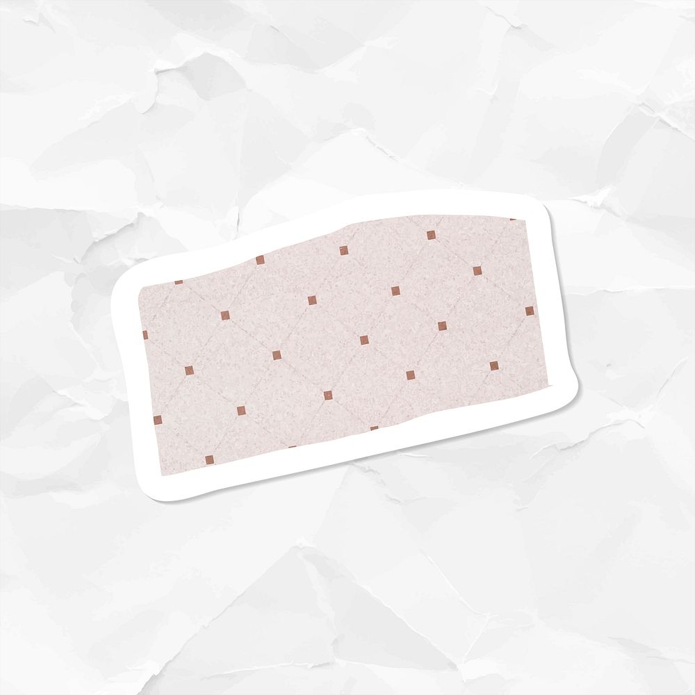 Pink polka dots pattern sticker banner illustration