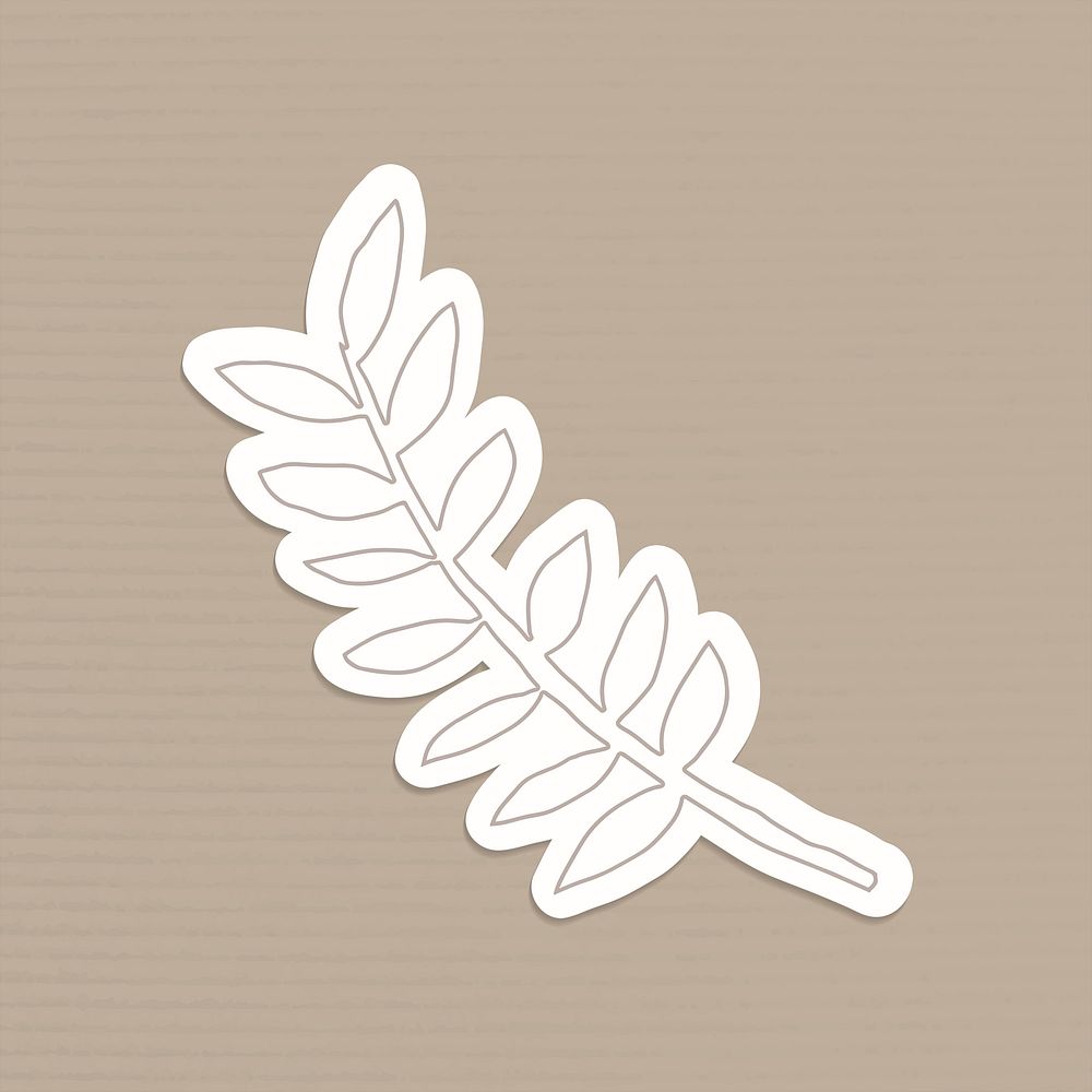 Brown eucalyptus branch element illustration