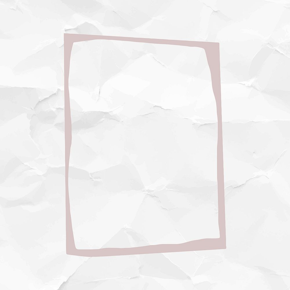Pink rectangle frame badge vector