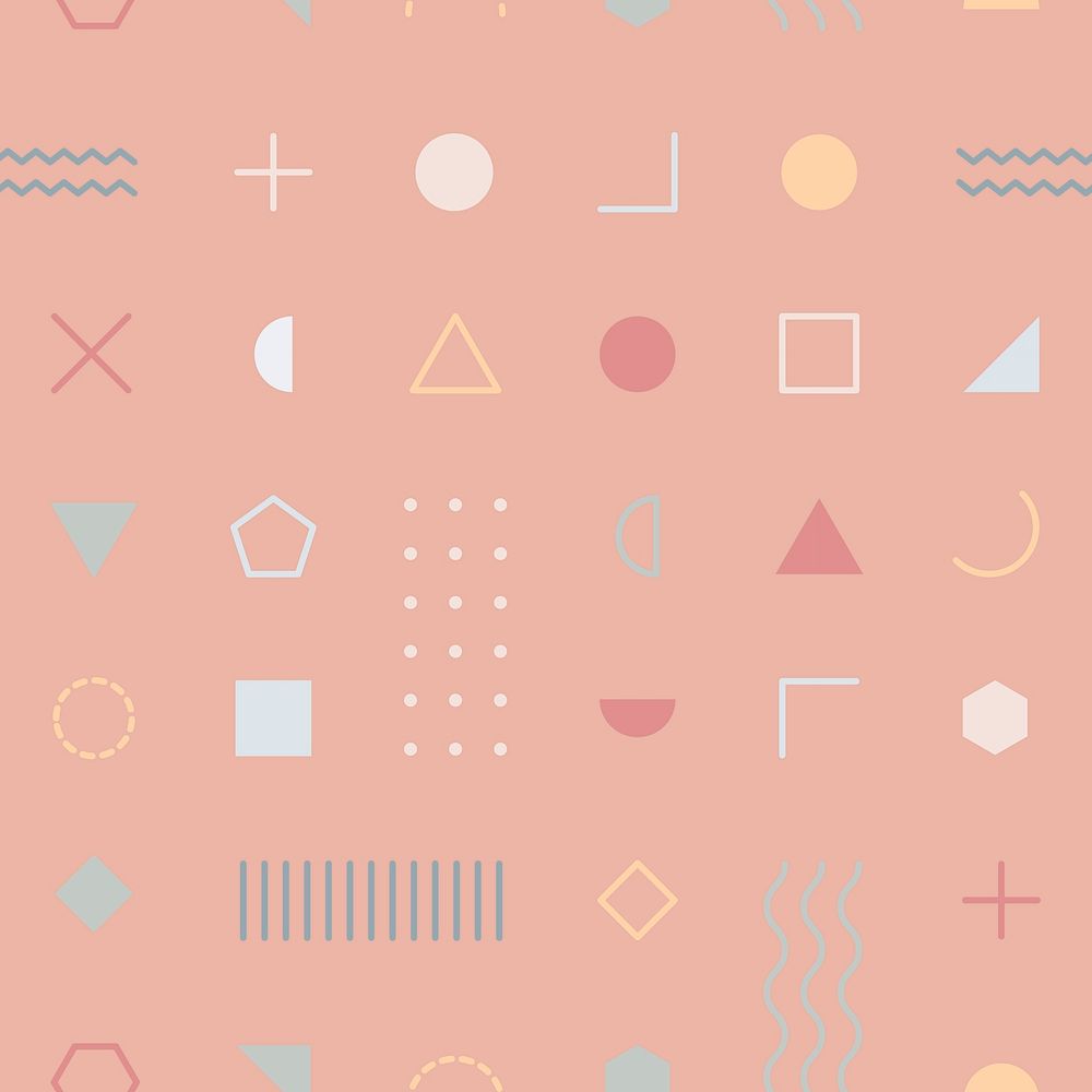Pink Memphis pattern wallpaper vector