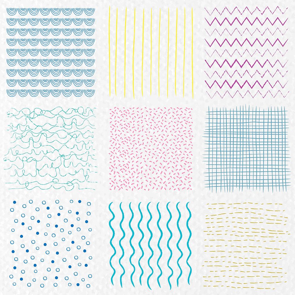 Colorful abstract brush background vector set