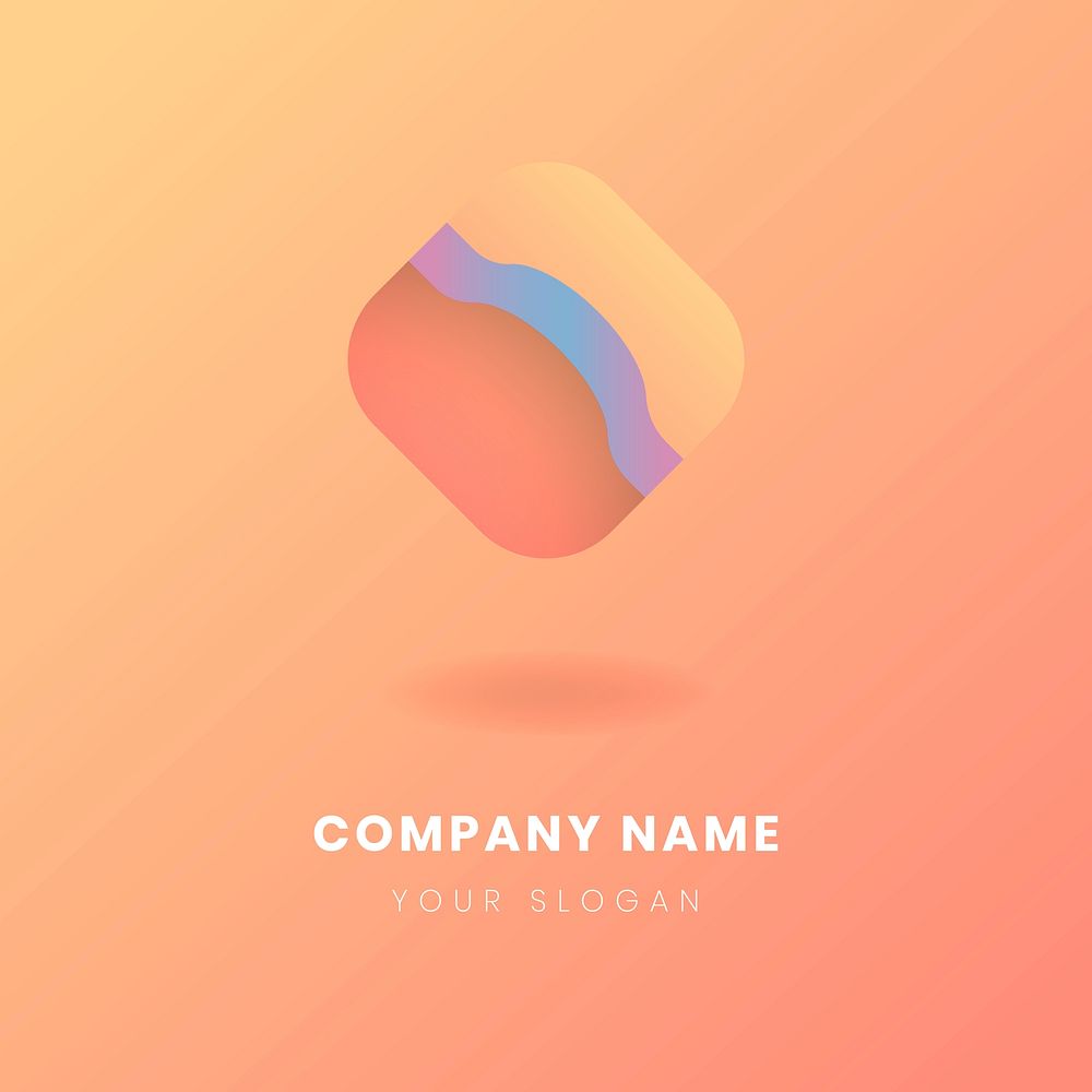Orange corporate logo design vector