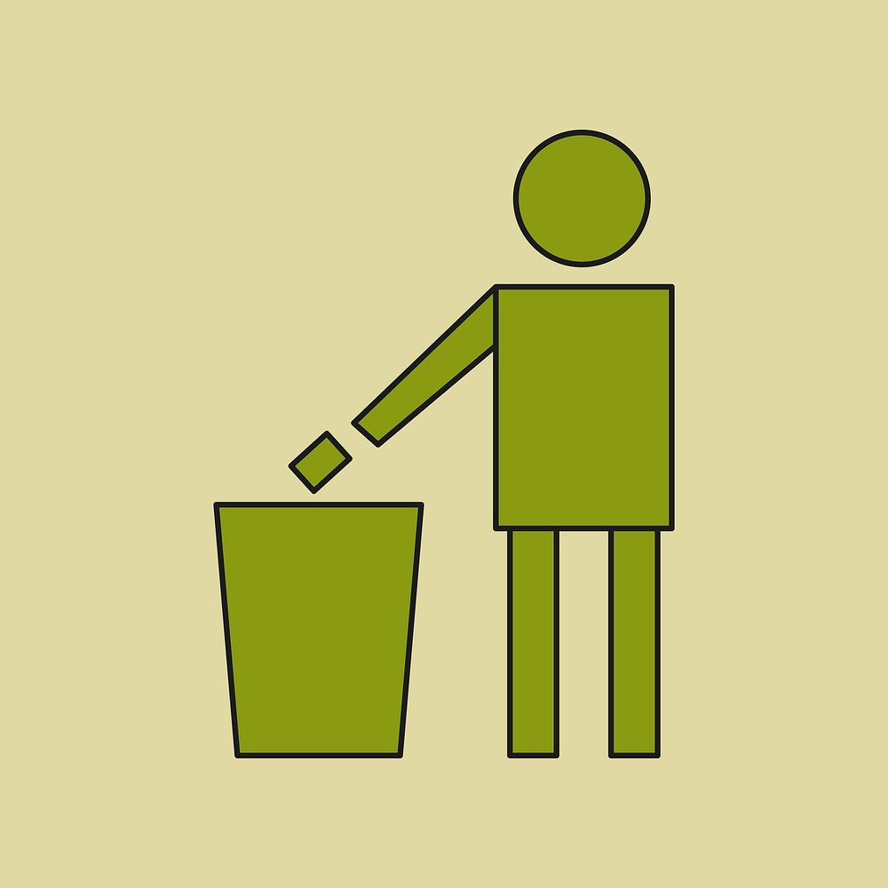 Litter environment icon design element vector