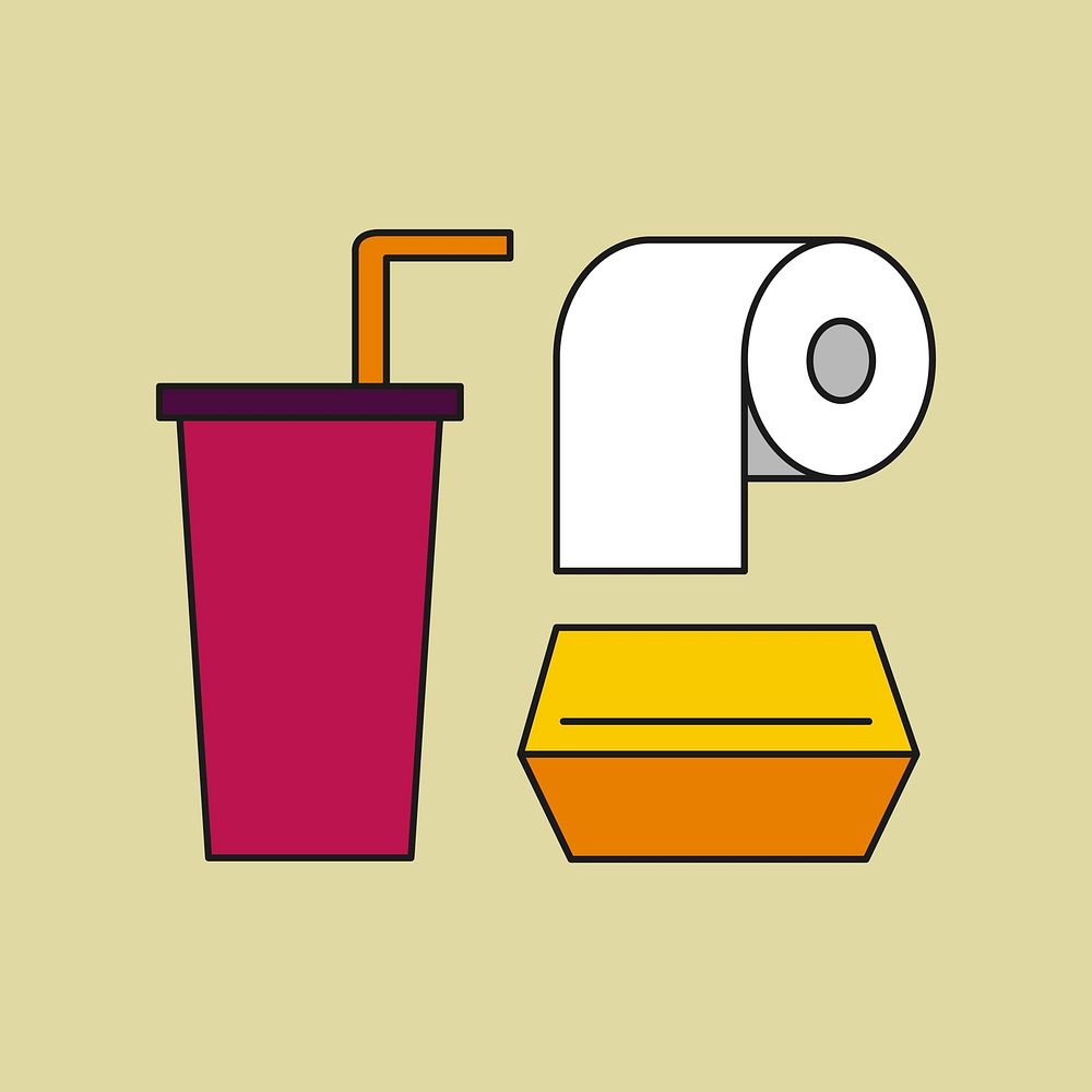 General waste environment icon design element vector