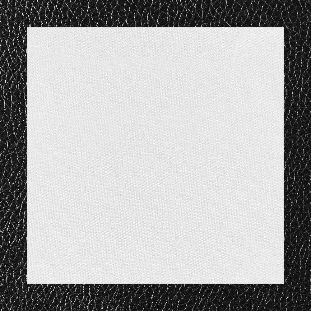 Black leather frame on white background vector
