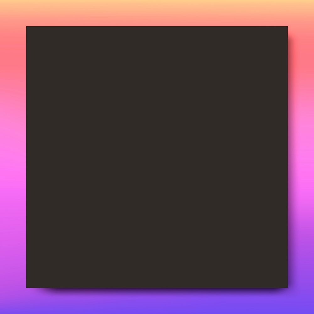 Pink and orange holographic pattern frame background vector