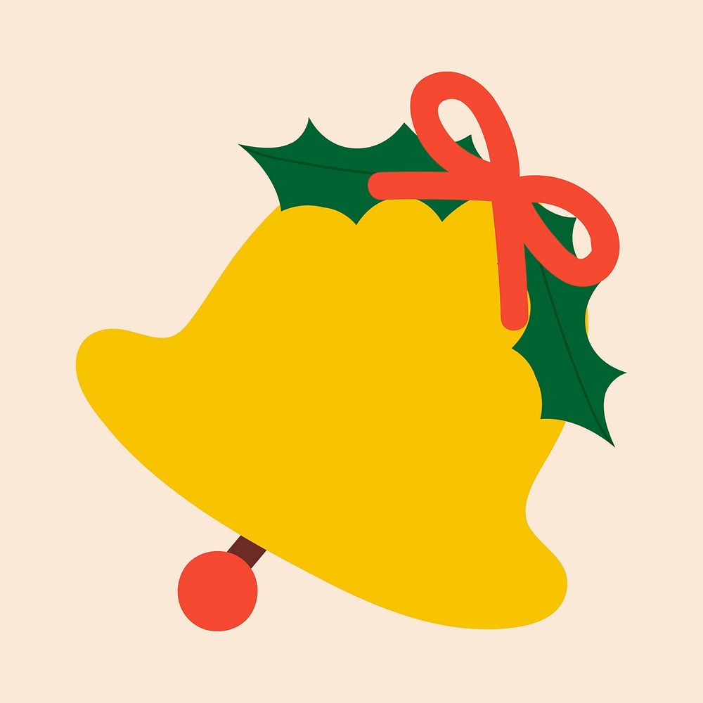 Festive Christmas bell social ads template vector