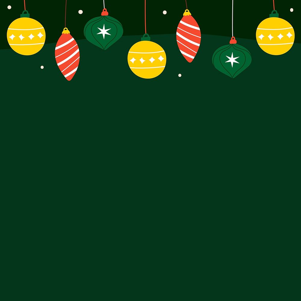 Dark green Christmas social ads template vector