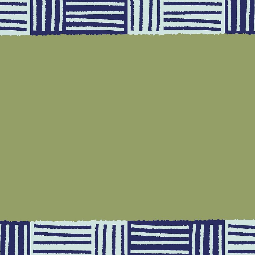Hand-drawn stripes patterned on green background vector