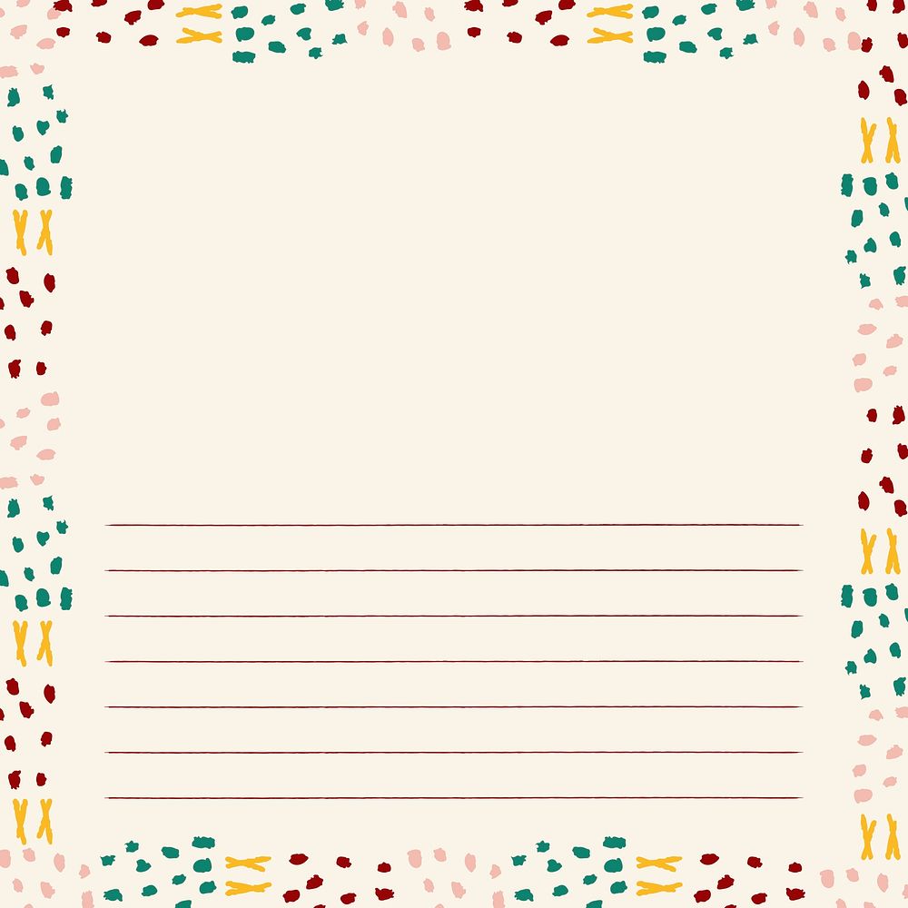 Christmas scribble pattern notepaper vector