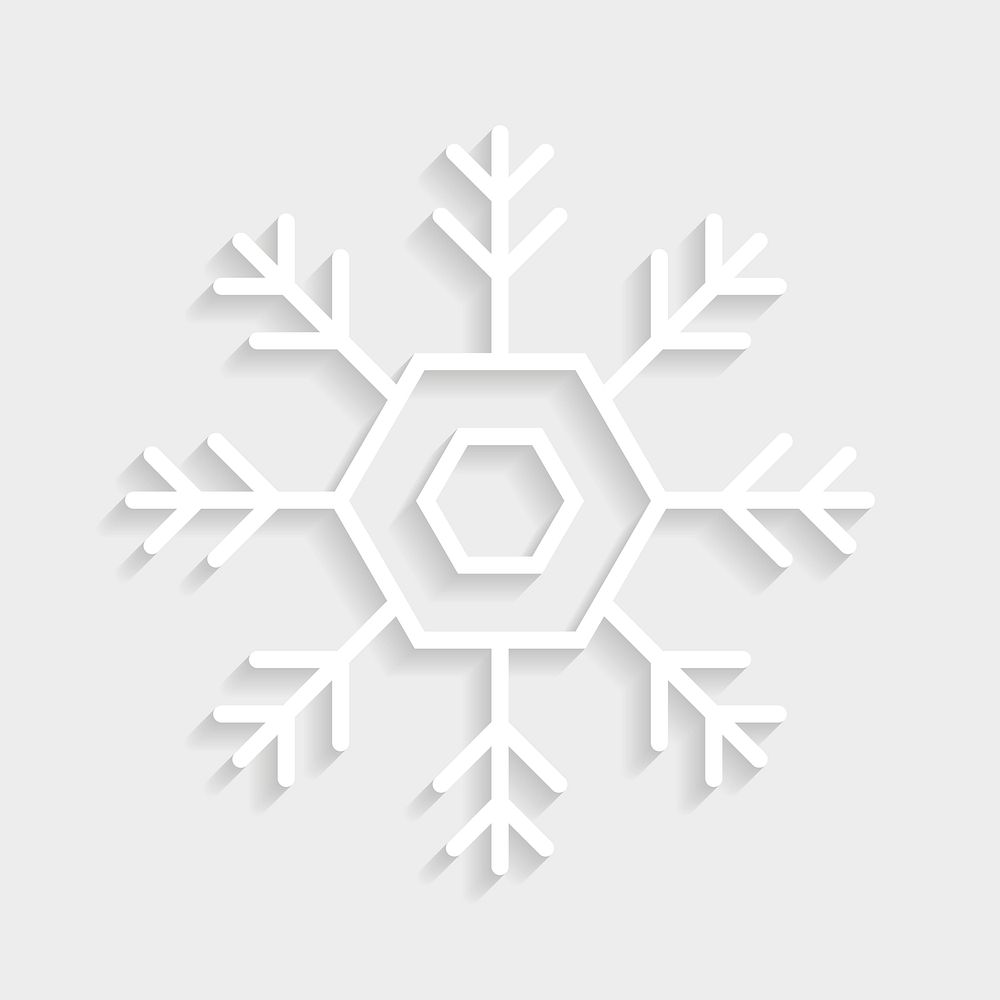 Christmas snowflake social ads template vector