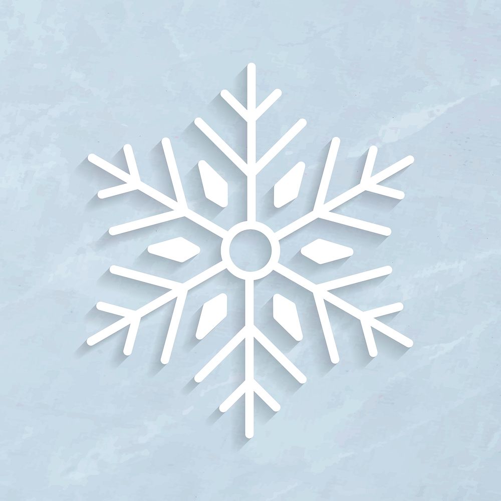 Christmas snowflake social ads template illustration