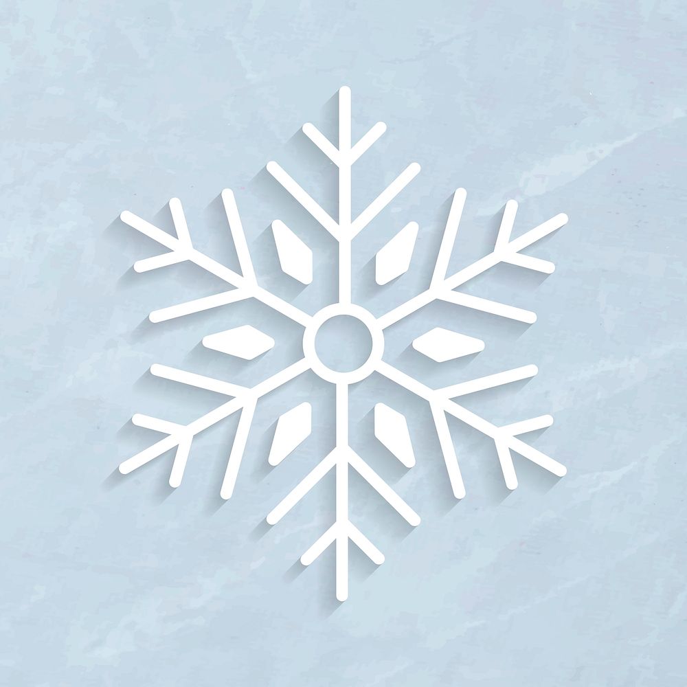 Snowflake Christmas social ads template illustration