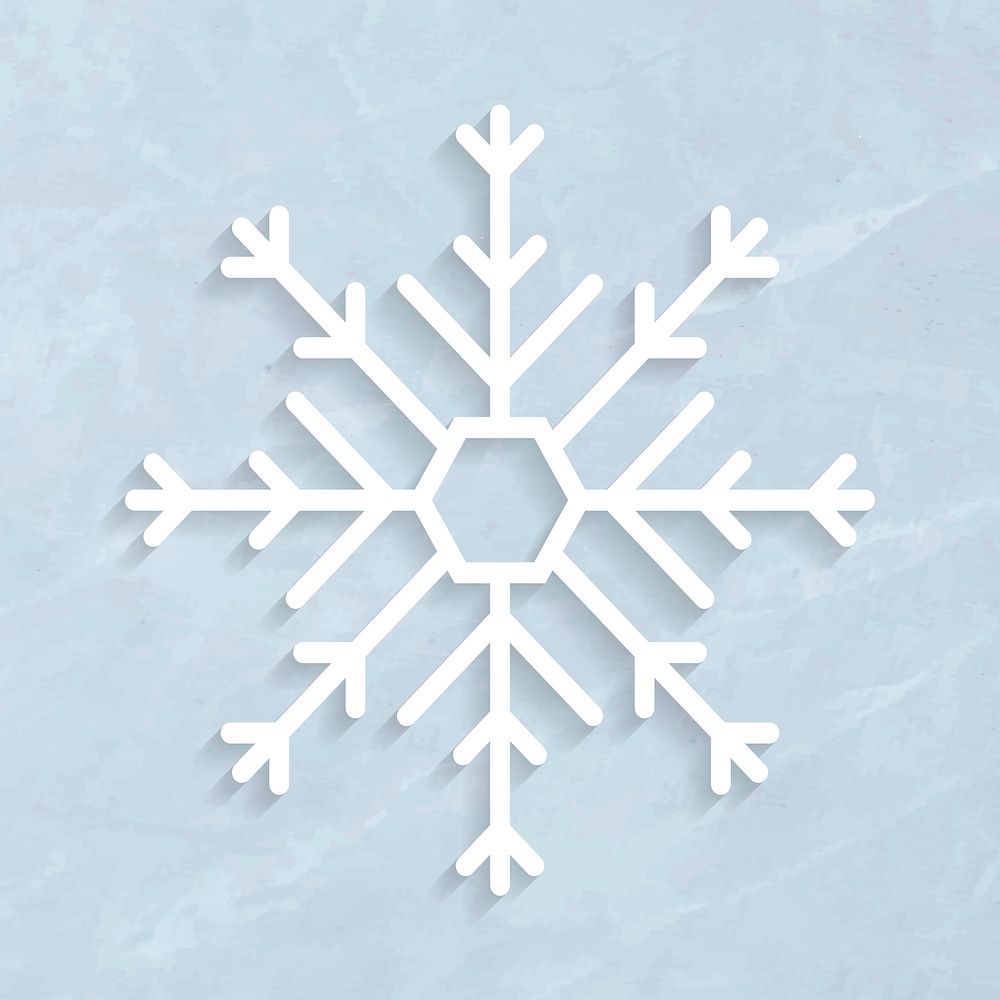 Snowflake Christmas social ads template vector
