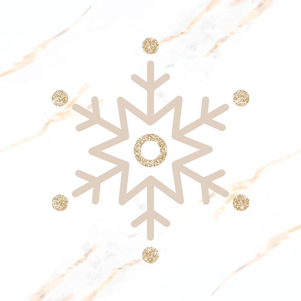 Glittery Christmas snowflake social ads template
