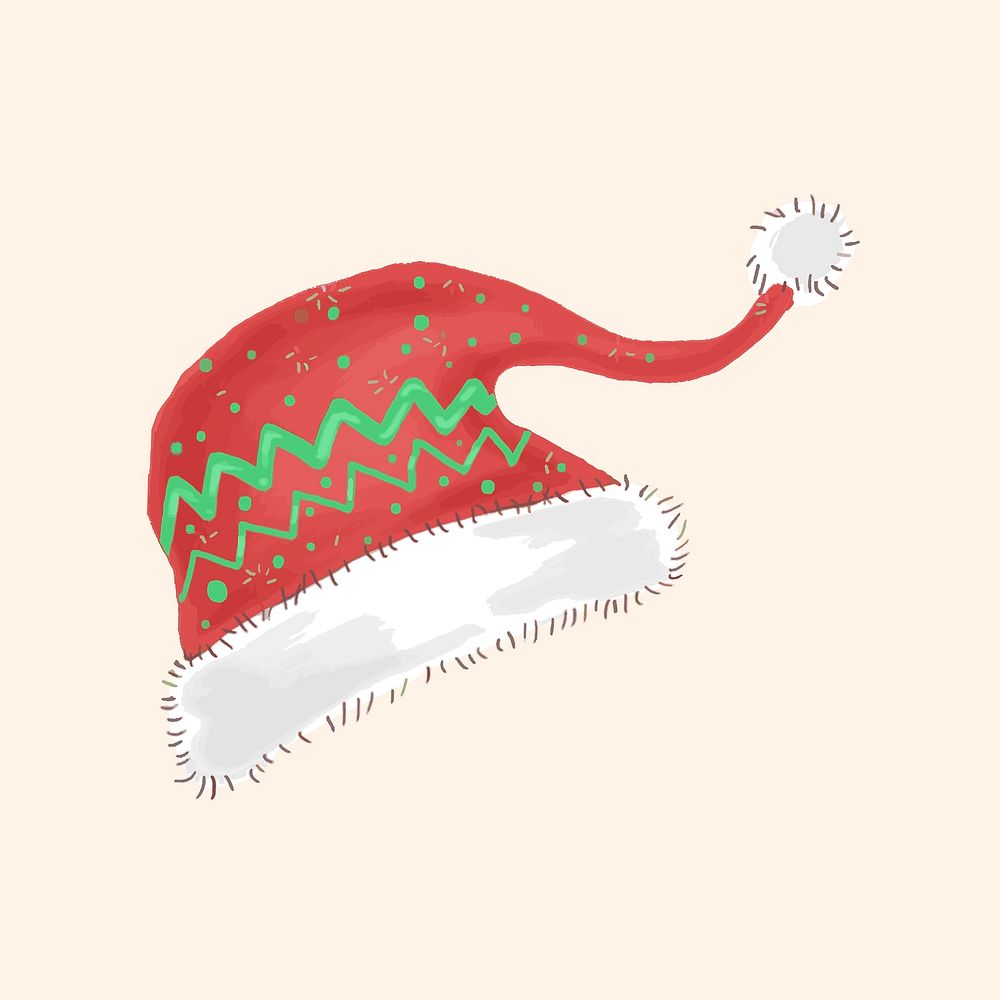 Santa Claus hat Christmas element illustration