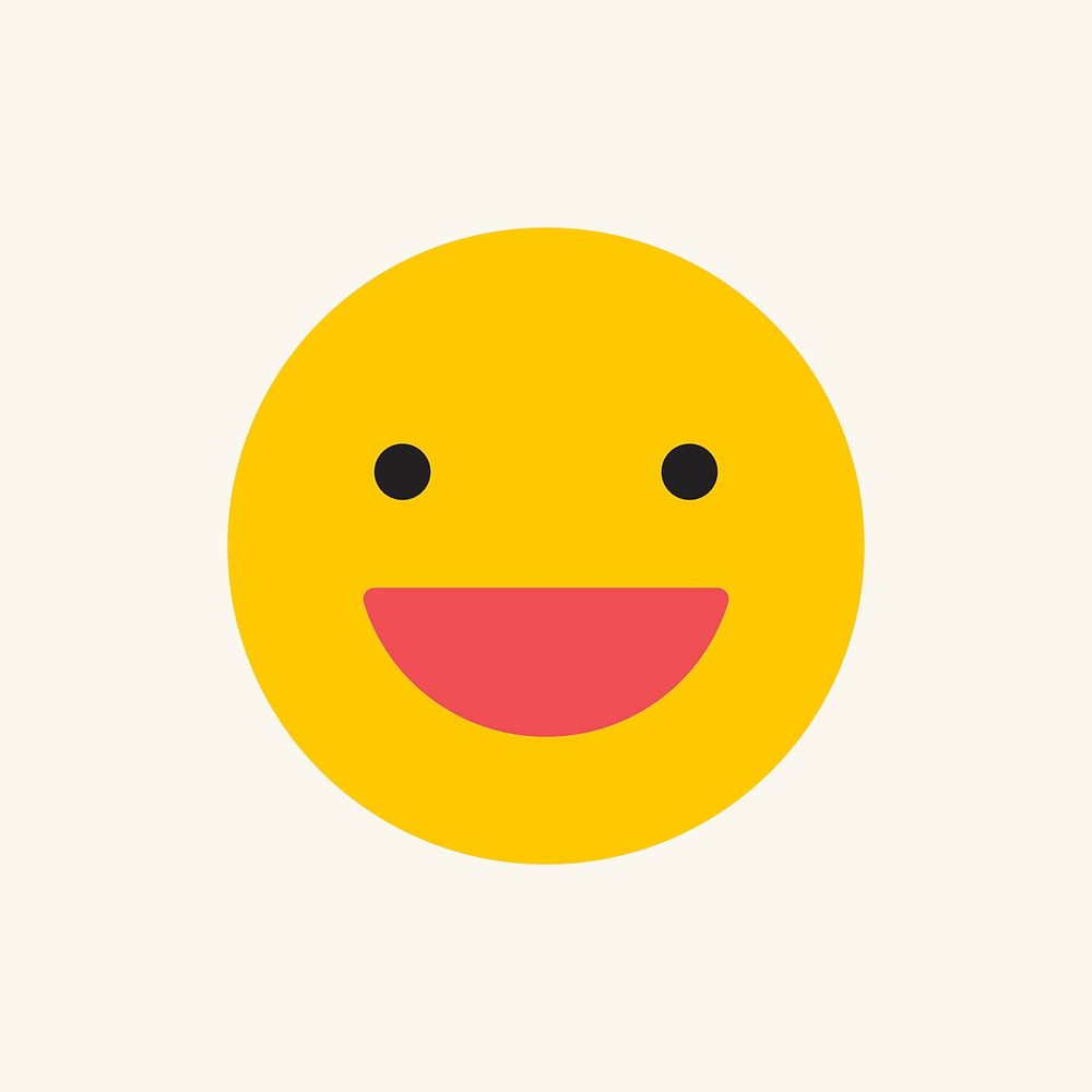 Smiling face emoji icon illustration