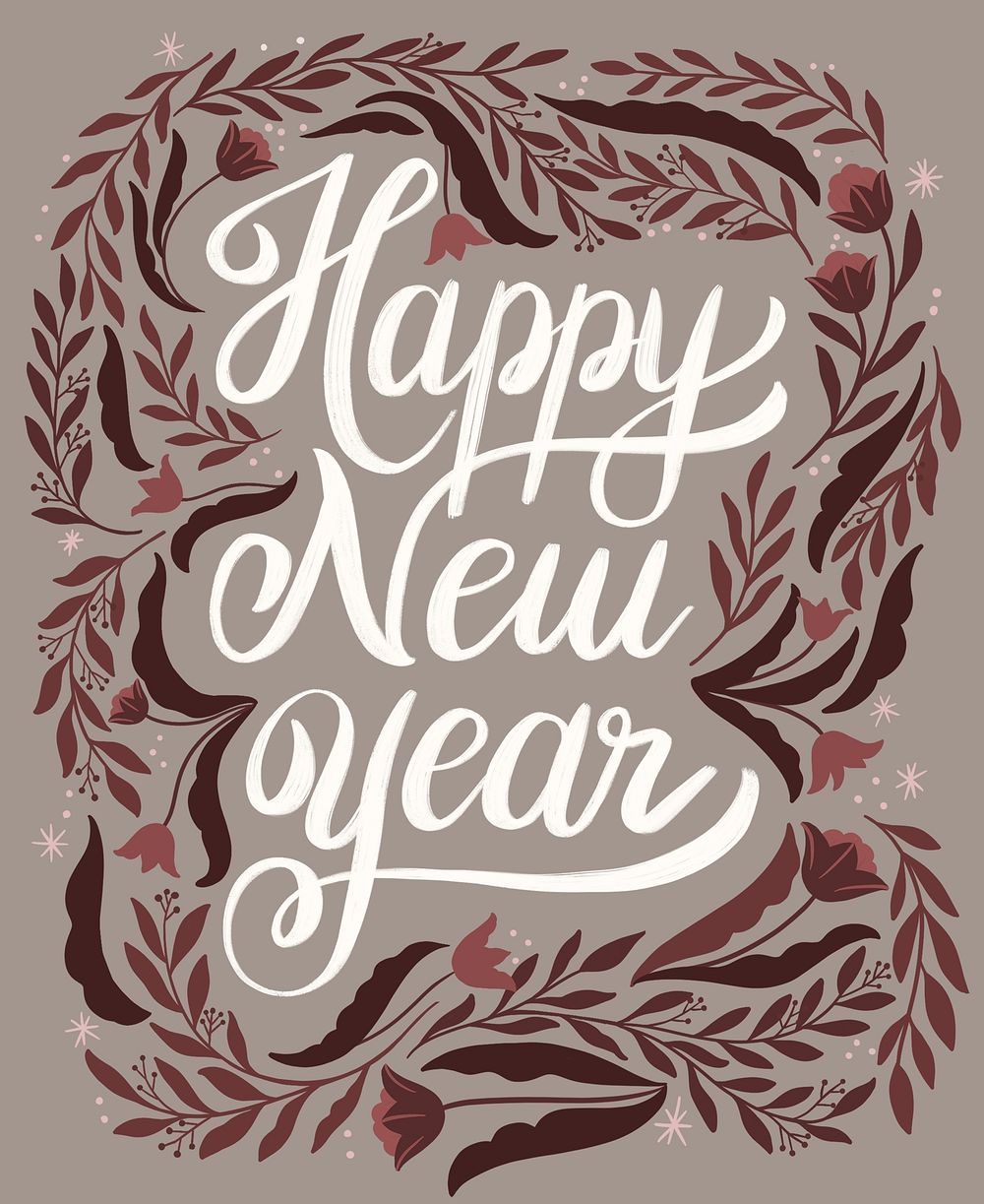 Happy new year greeting card design vector