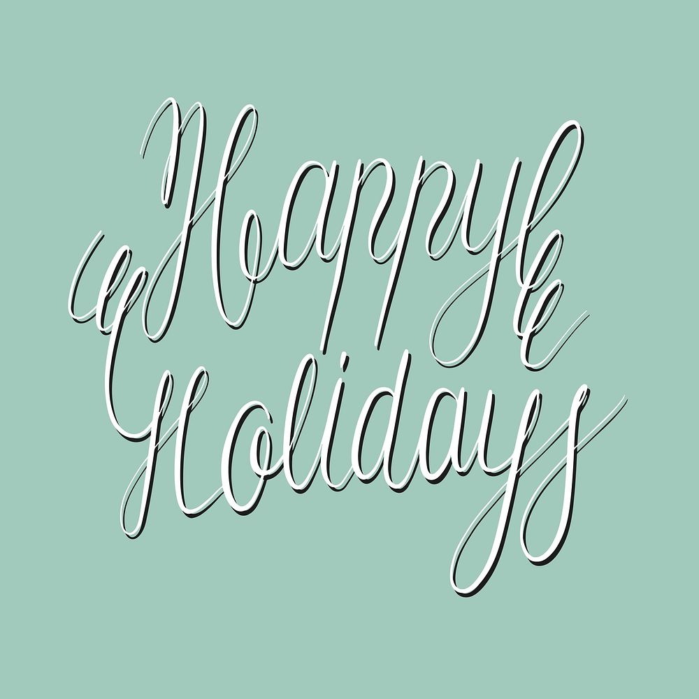 Happy Holidays typography style vector