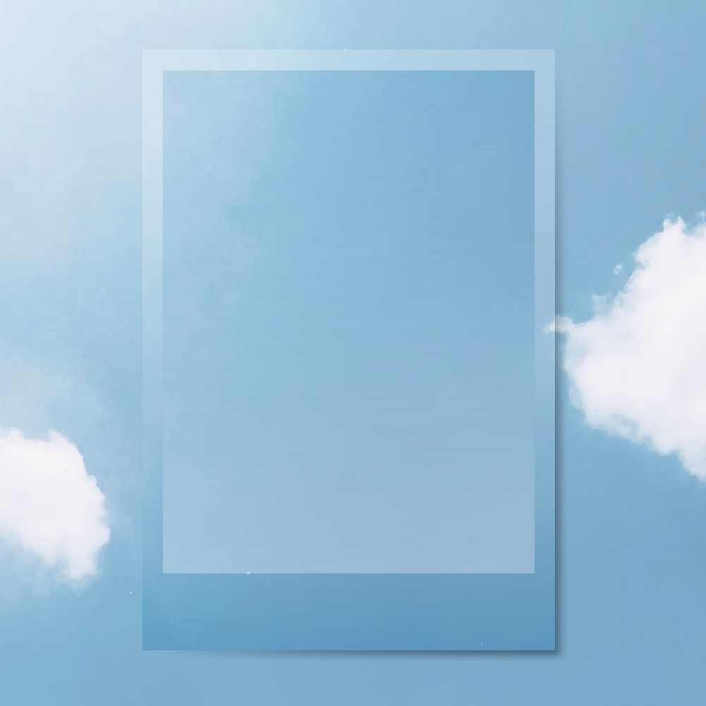 Beautiful blue sky frame with clouds