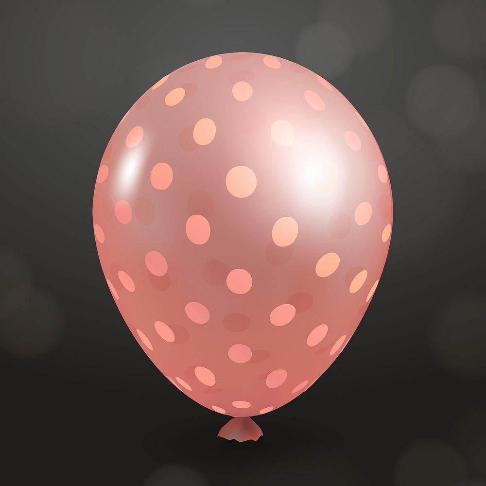 Pink polka dots party balloon