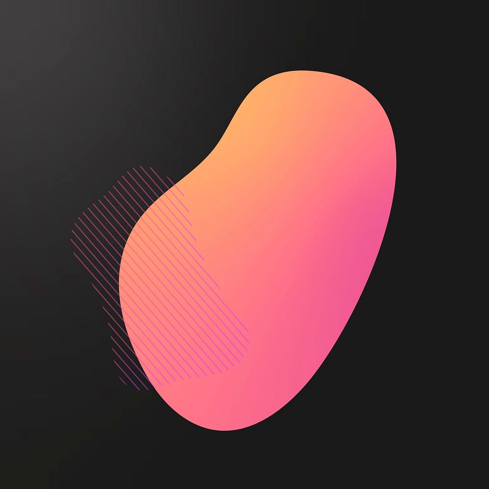 Colorful gradient element with line vector