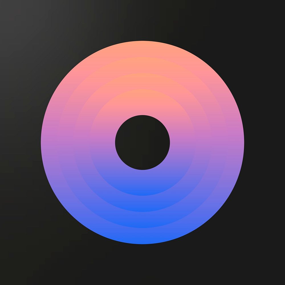 Colorful ring gradient element