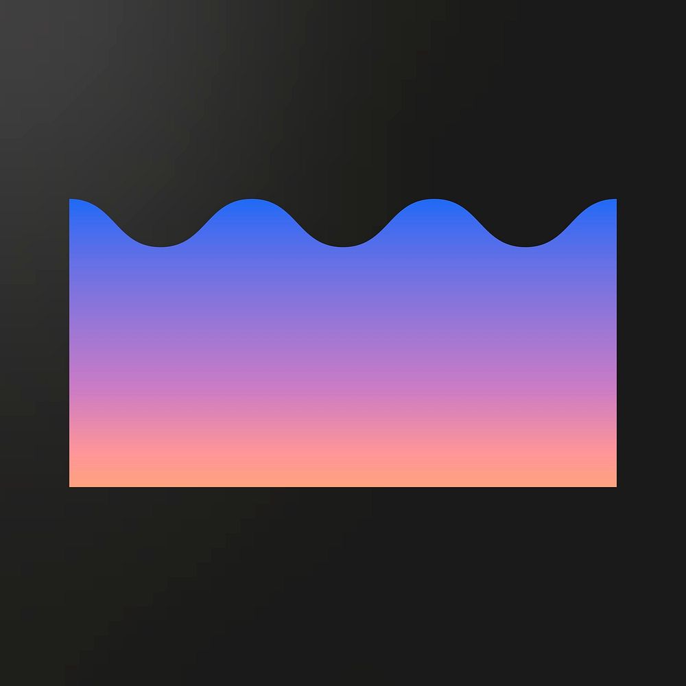 Colorful wave gradient element