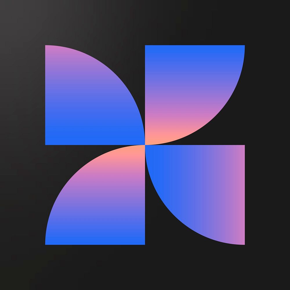 Colorful spin gradient element vecter