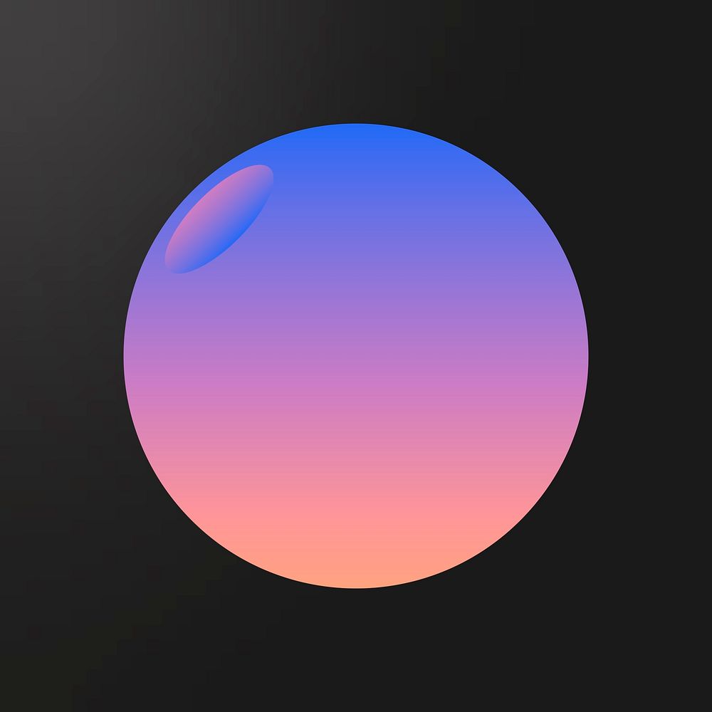 Colorful round gradient element