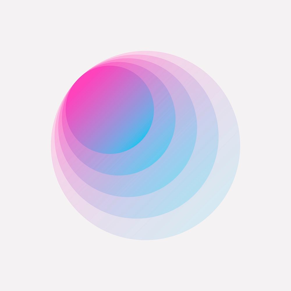 Colorful round gradient element