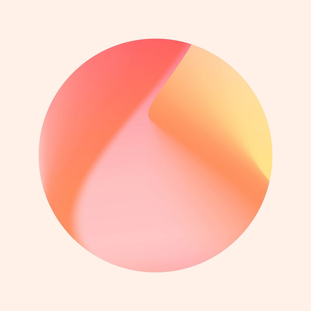 Colorful round gradient element vector