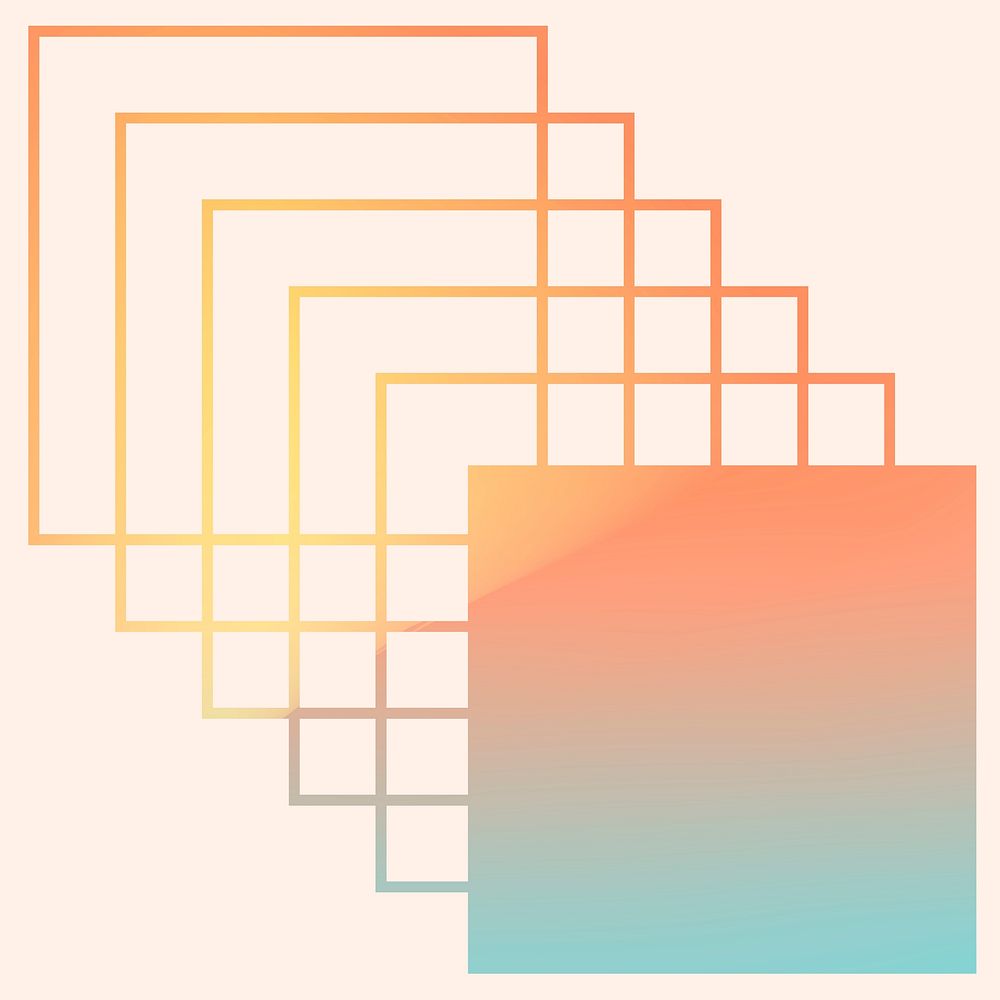 Colorful rectangle gradient element