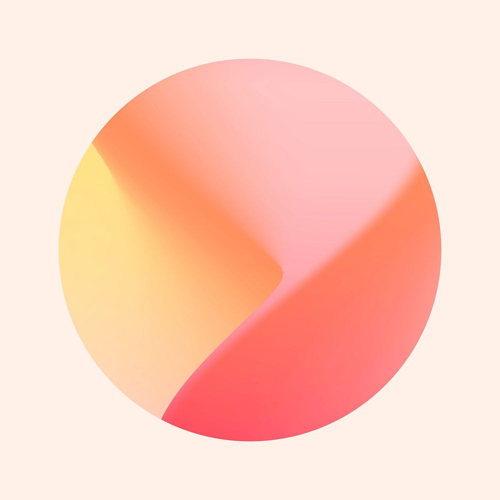 Colorful round gradient element