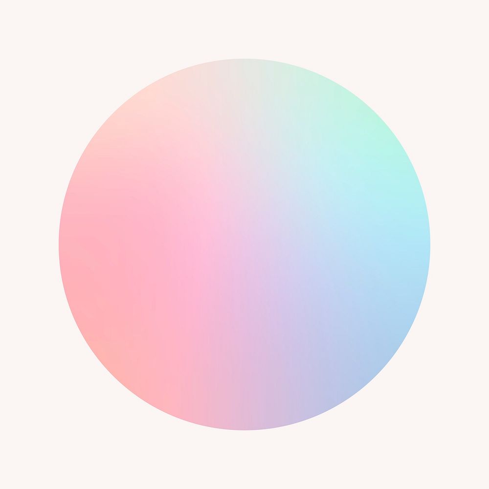 Colorful round gradient element vector