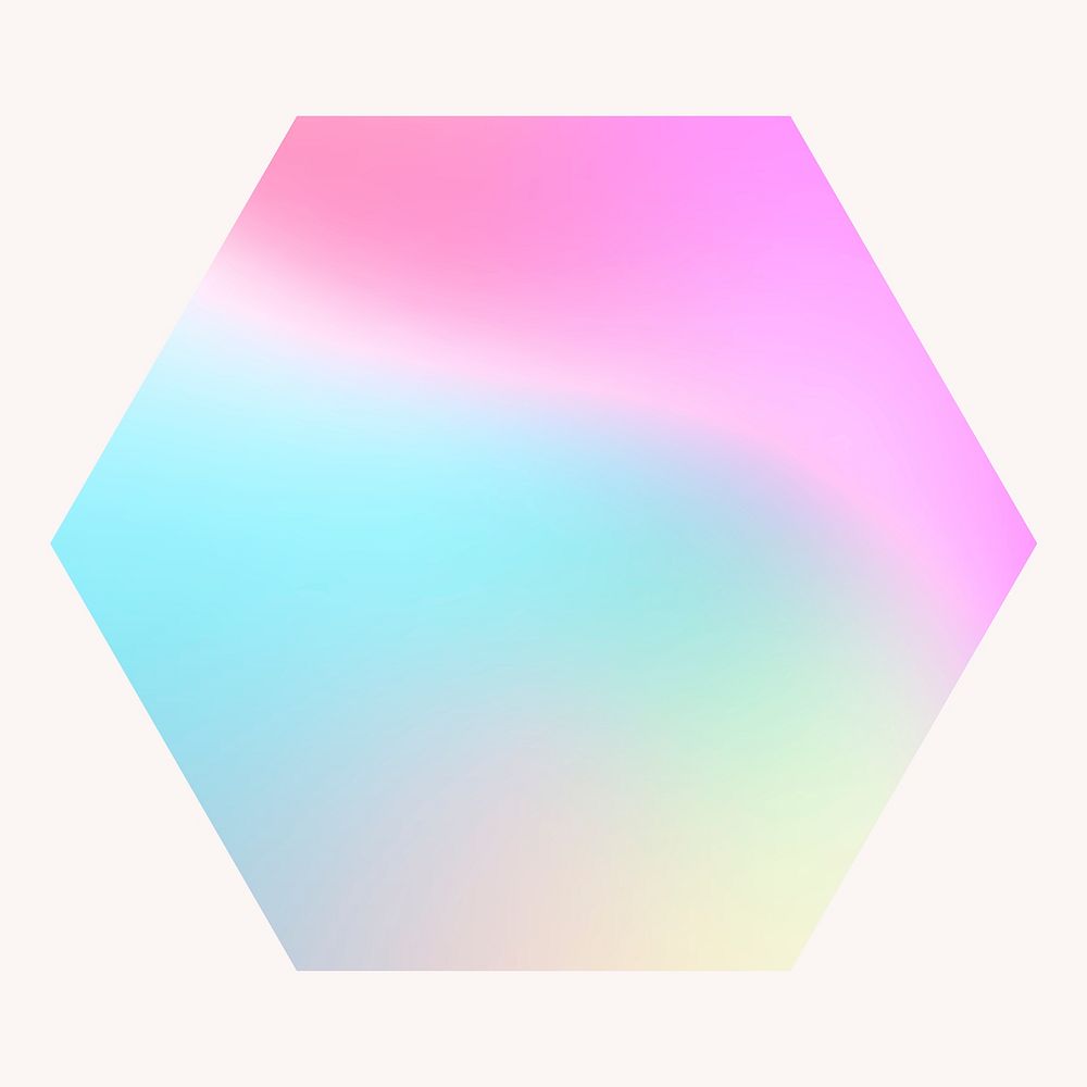 Colorful hexagon gradient element