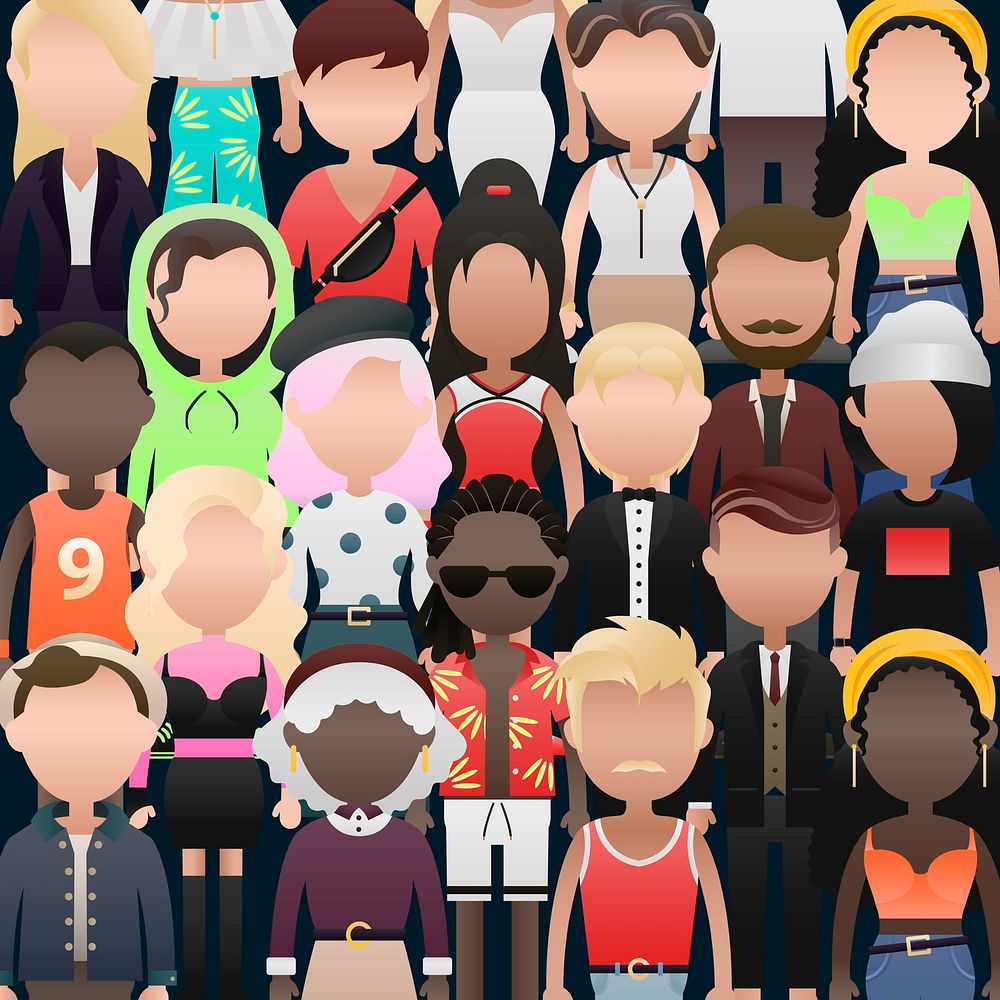 Set of diverse avatars vector