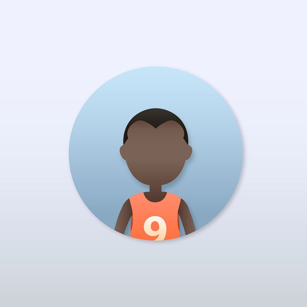Young black man avatar vector