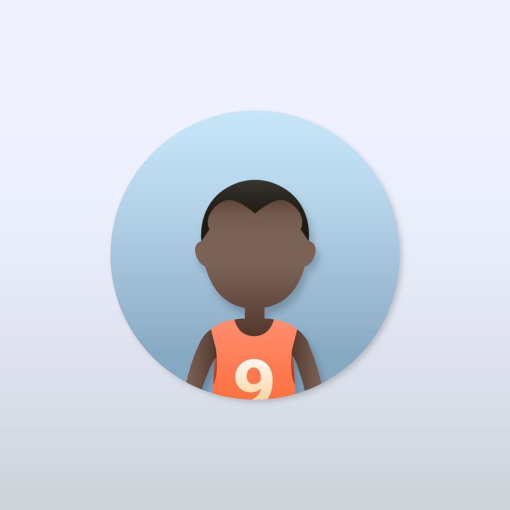 Young black man avatar illustration
