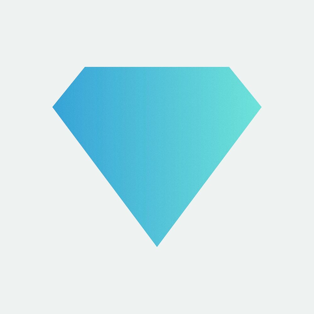 Blue gradient diamond geometric shape illustration