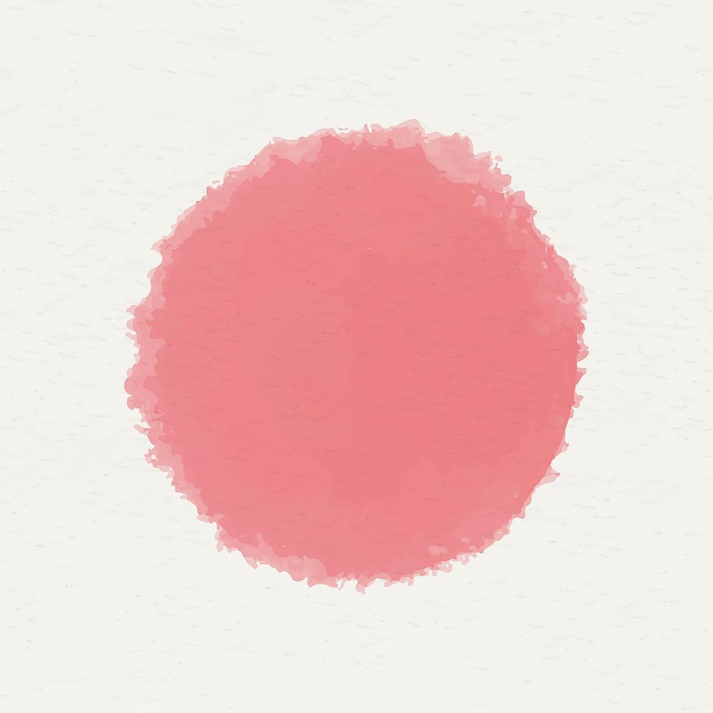 Pink watercolor round geometric shape vector