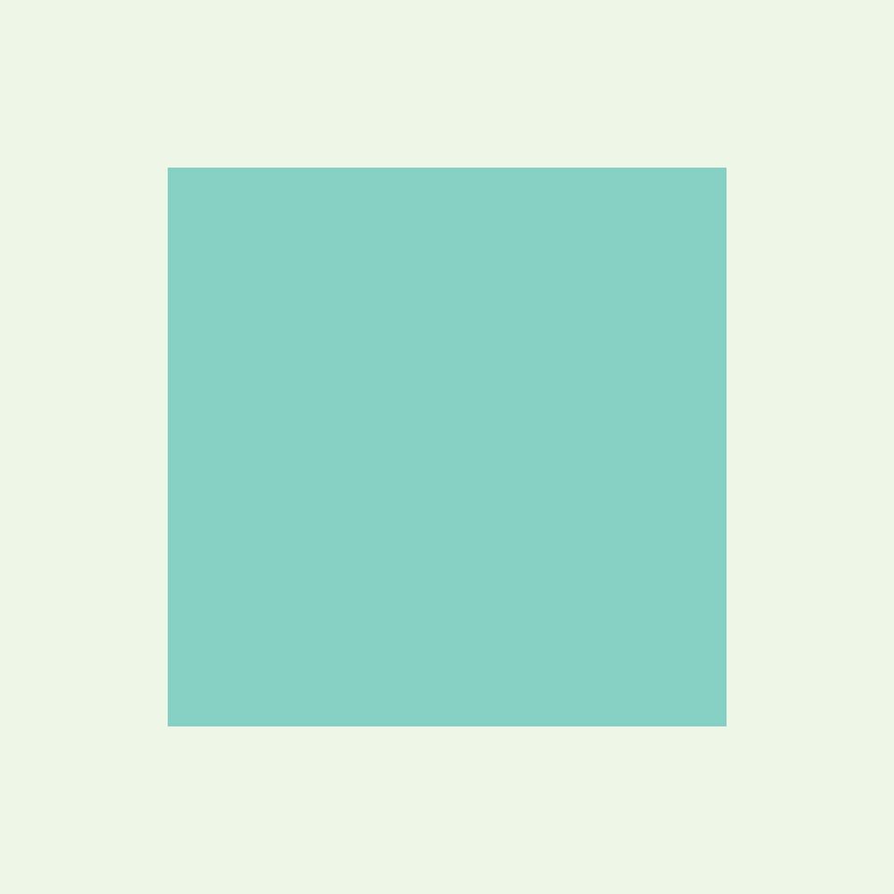 Green square geometric shape vector