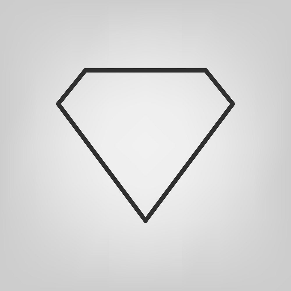 Stroke diamond geometric shape vector