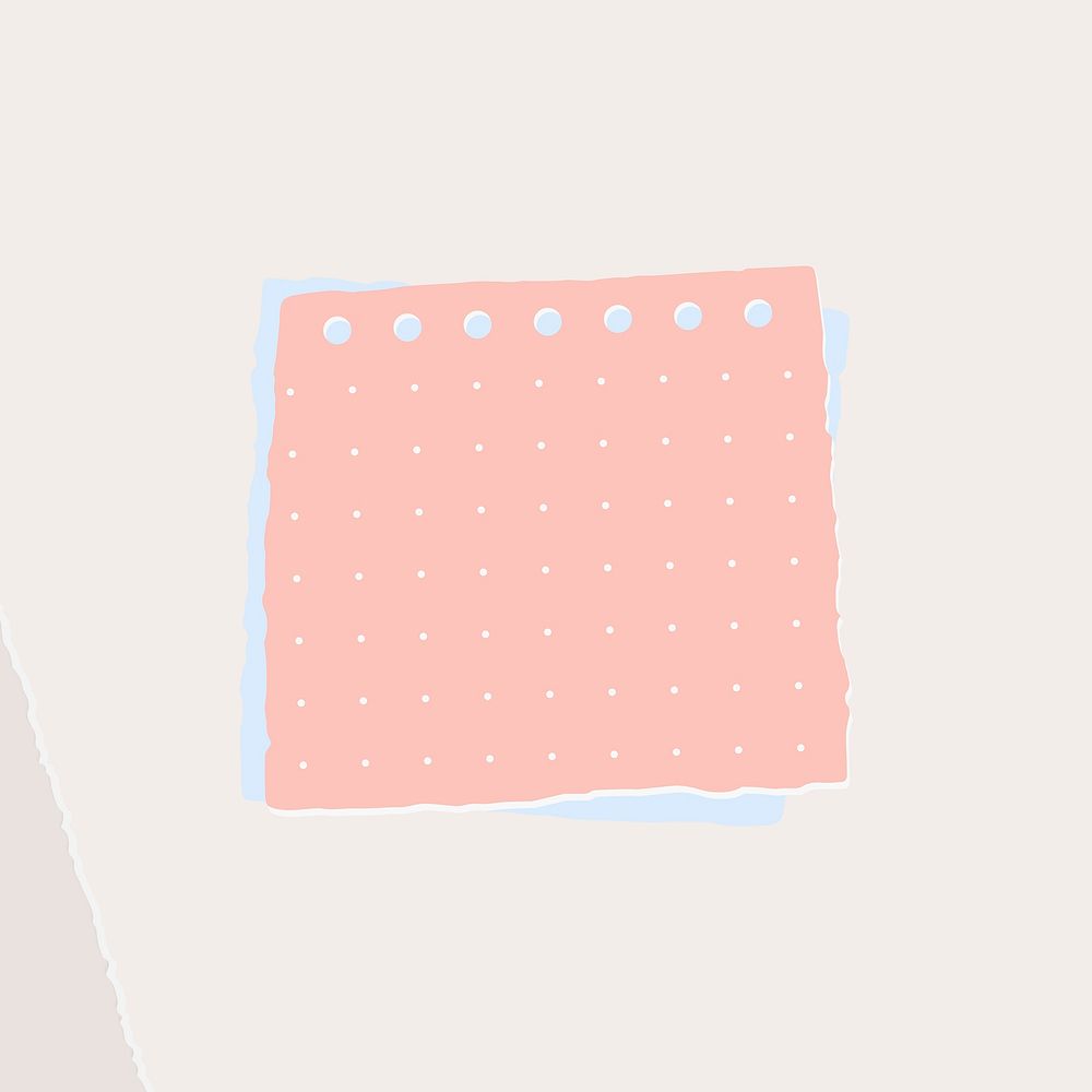 Pink square paper note social ads template illustration