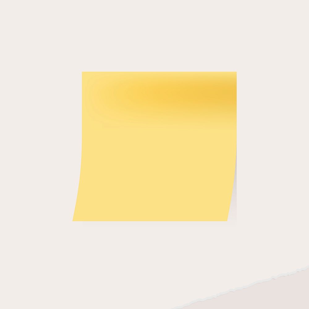 Yellow sticky note paper social ads template illustration