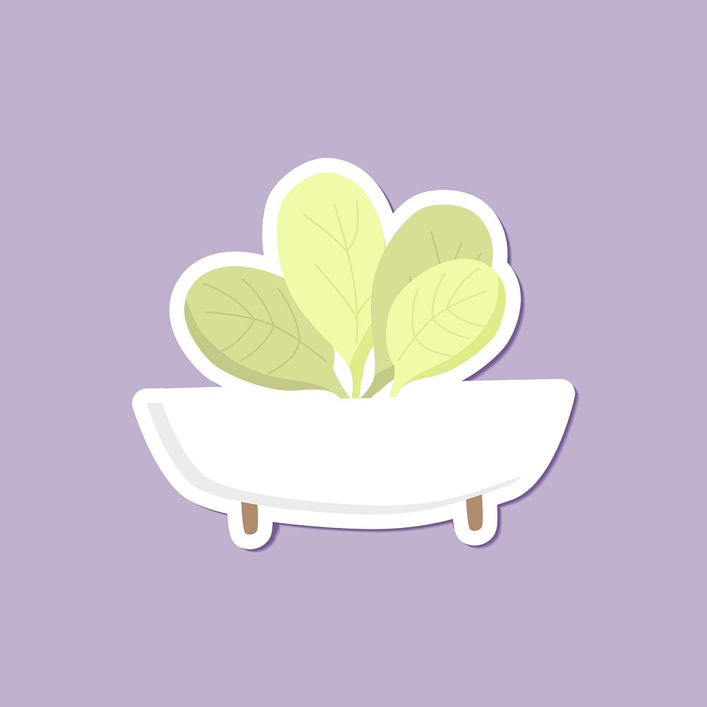 Bowl with organic greens vector
