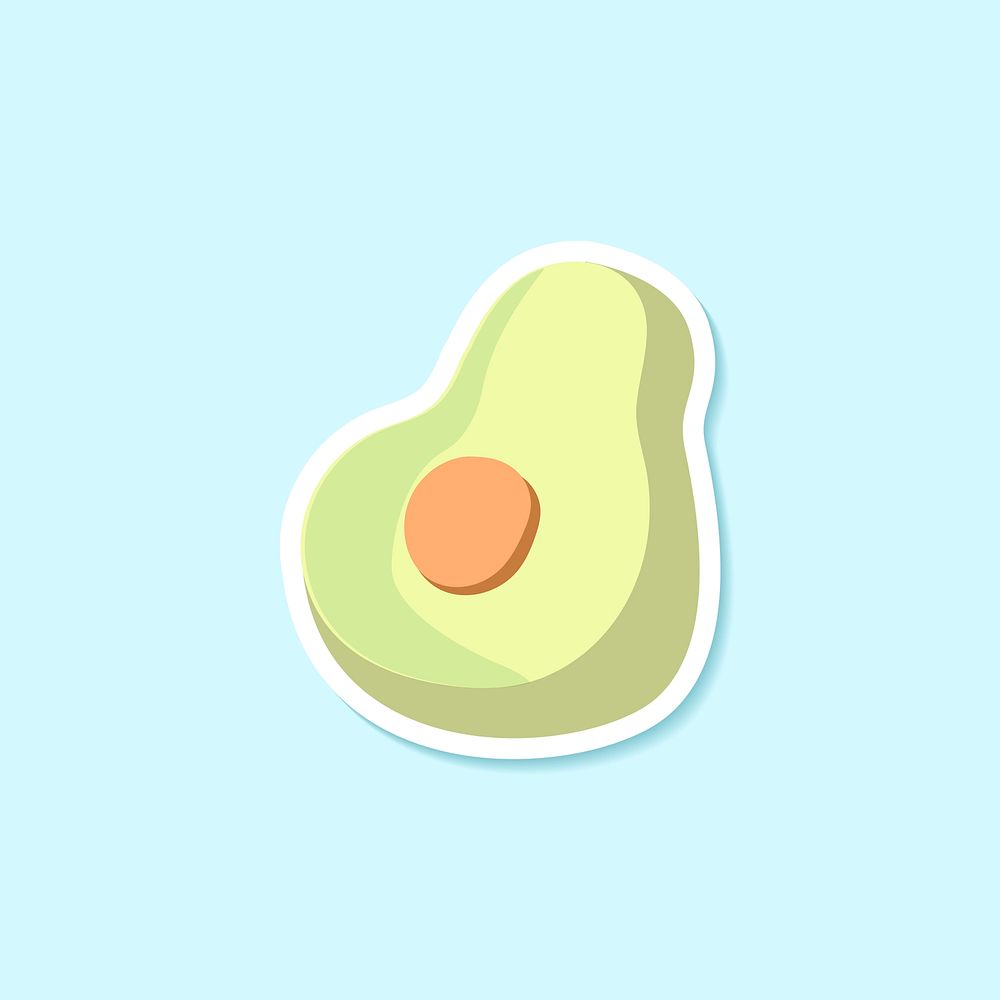 Half an avocado vector