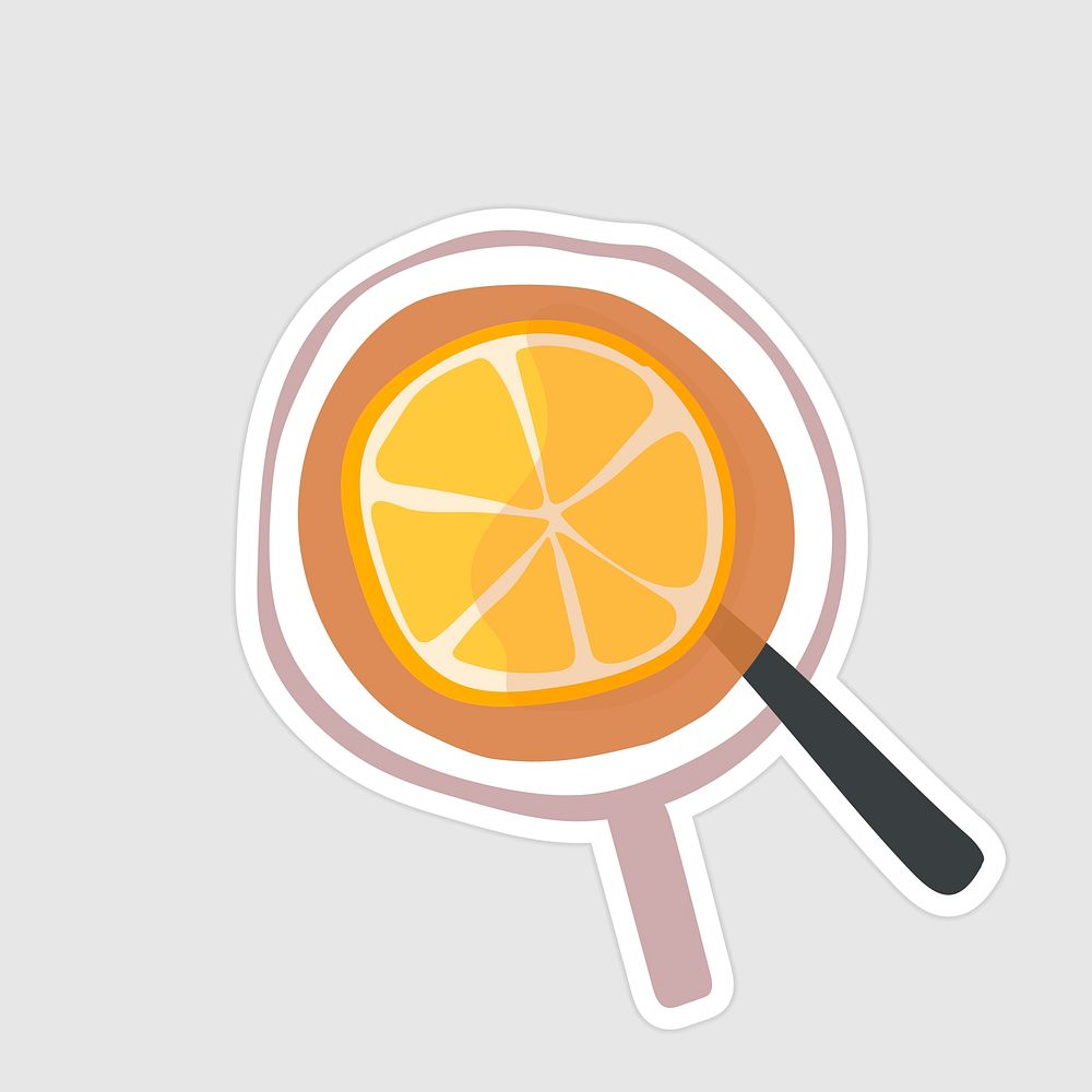 Fresh iced lemon tea drawing vector