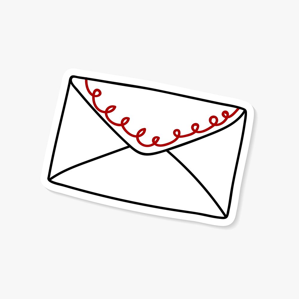 White envelope sticker icon vector